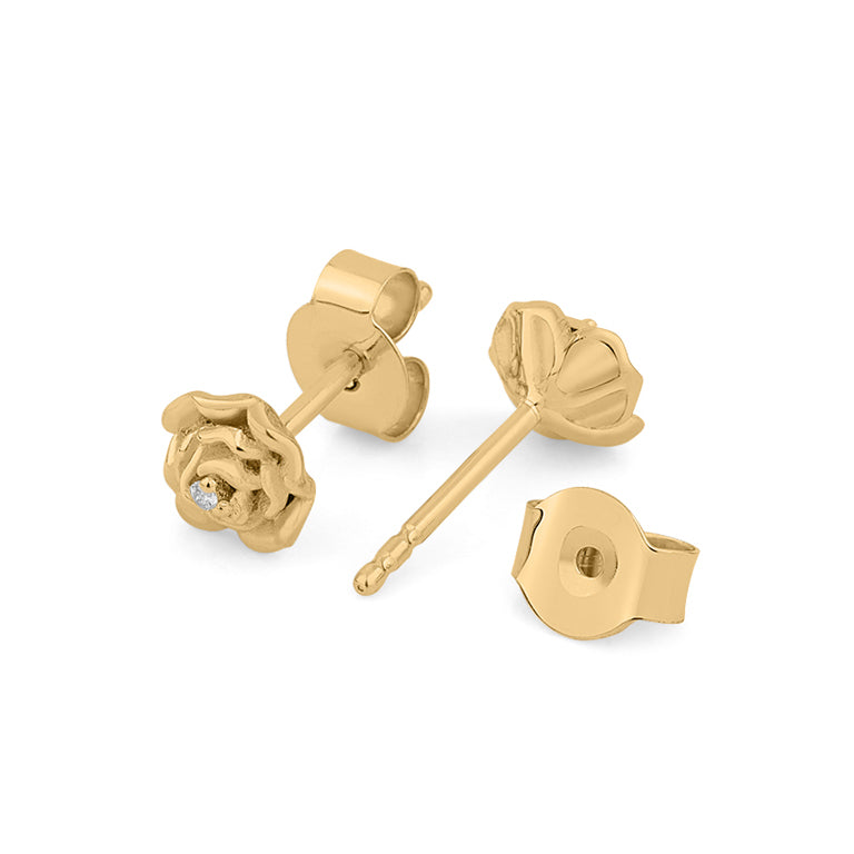 Ohrstecker DEIDRE 6mm mit Diamant