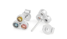 Ohrstecker HARRIET TRINITY Turmalin 3mm Silber