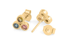 Ohrstecker HARRIET TRINITY Turmalin 3mm Silber