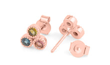 Ohrstecker HARRIET TRINITY Turmalin 3mm Silber