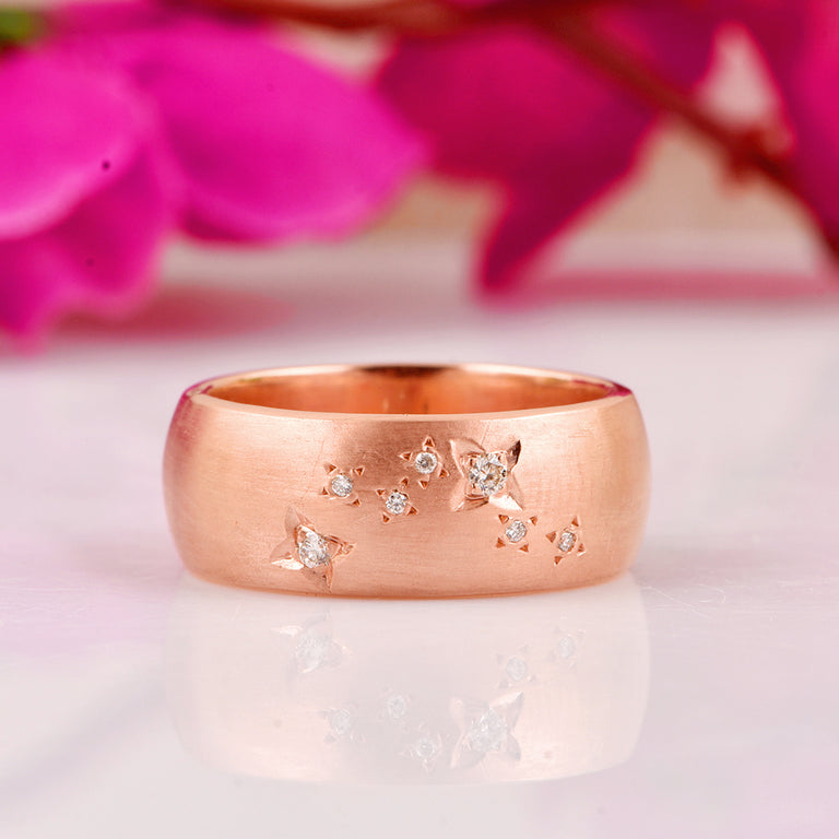 Ring STERNBILD mit Diamanten Silber Sternzeichen