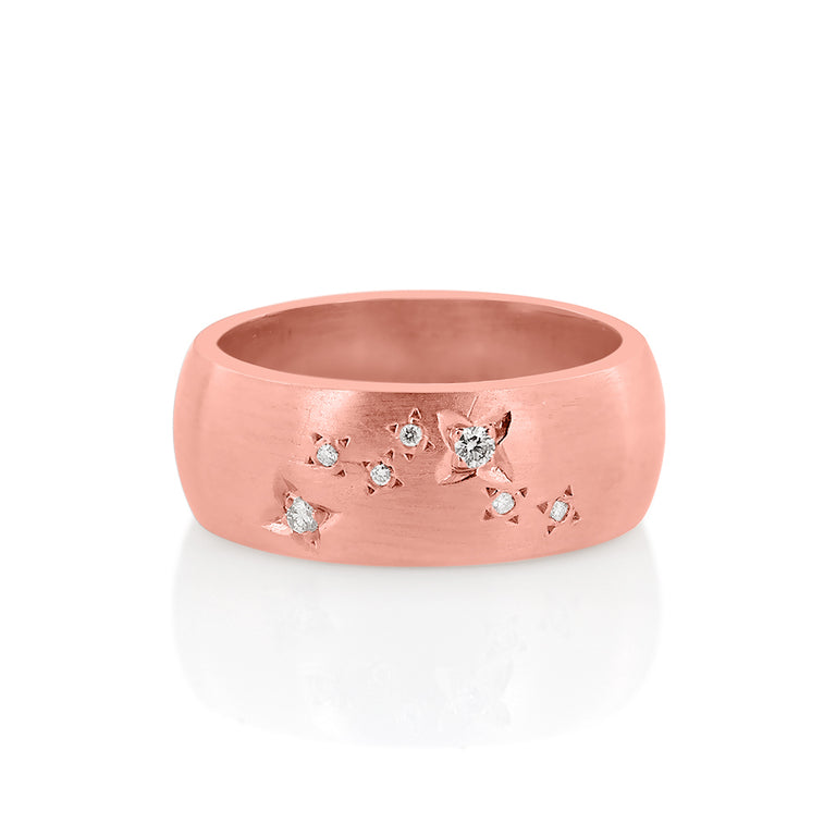 Ring STERNBILD mit Diamanten Silber Sternzeichen