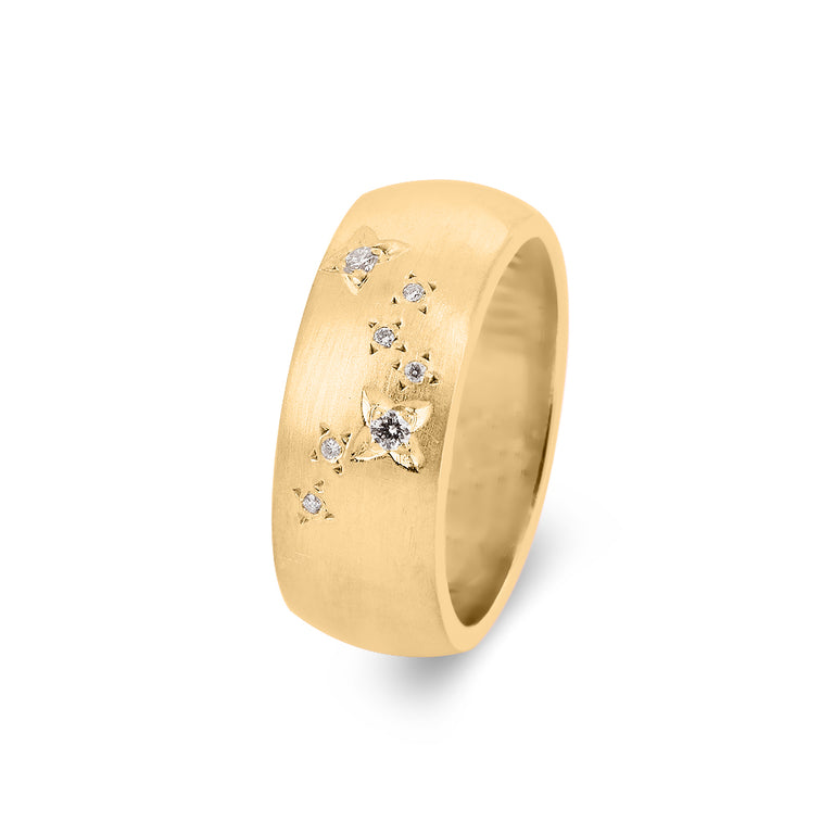 Ring STERNBILD mit Diamanten Silber Sternzeichen