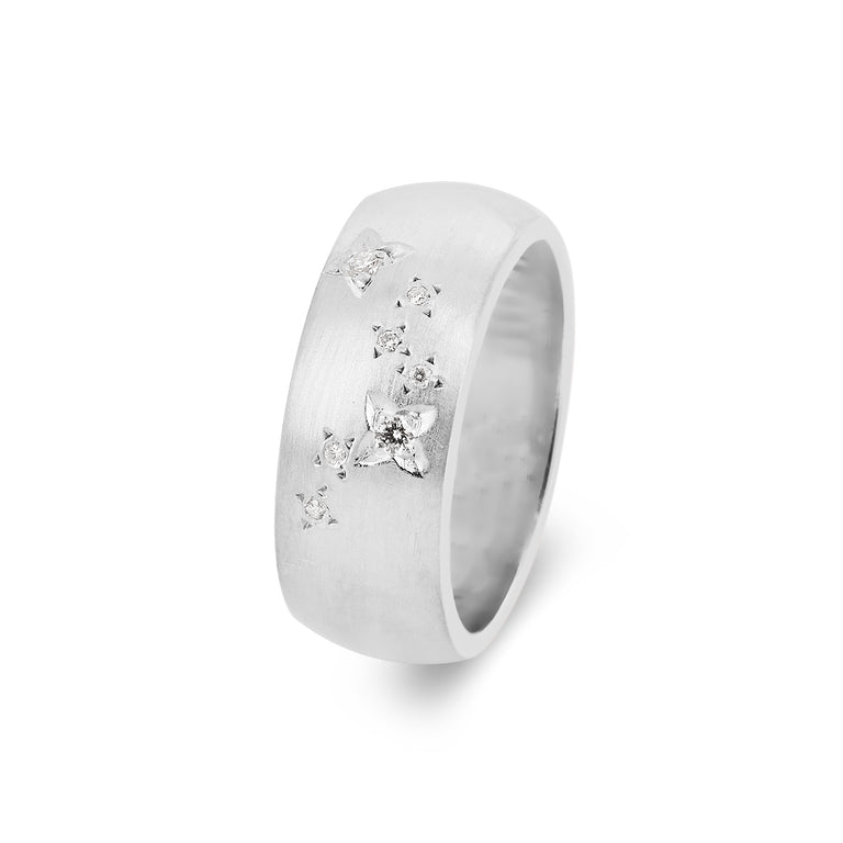 Ring STERNBILD mit Diamanten Silber Sternzeichen