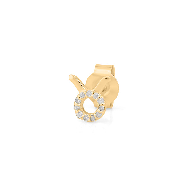 Sternzeichen Ohrstecker STIER TAURUS mit Diamanten