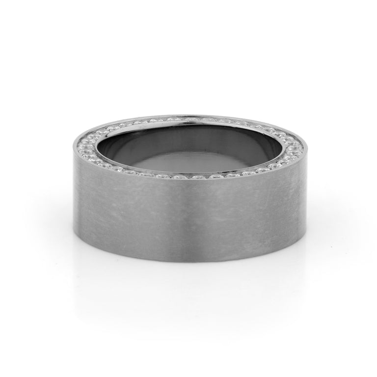 Titan Ring 10 mm doppelseitig mit Zirkonia
