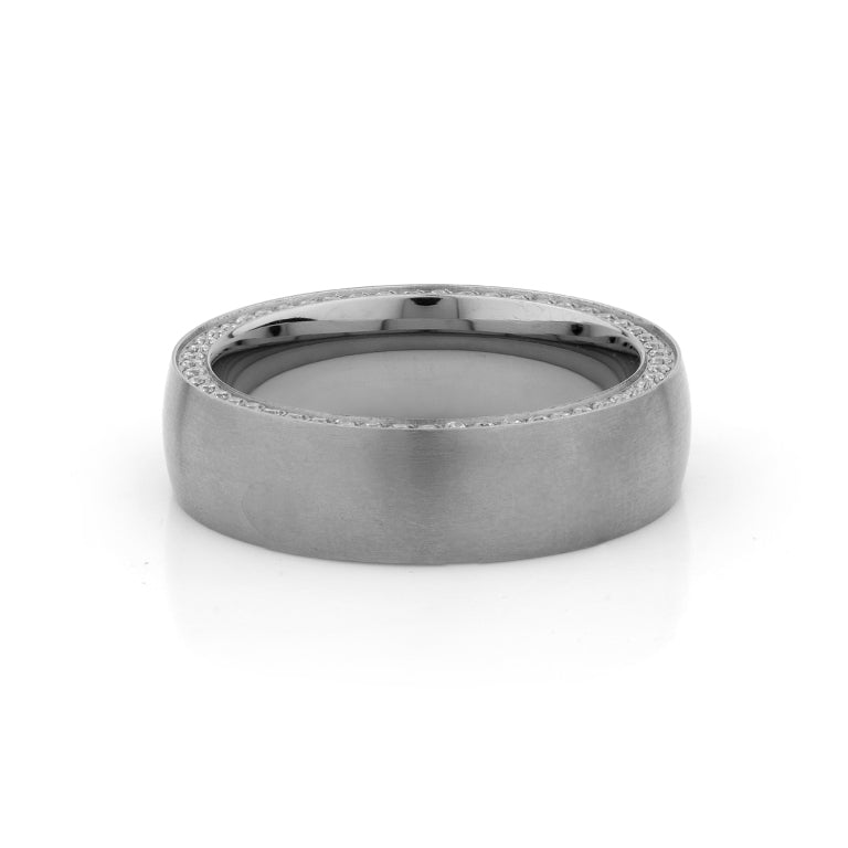 Titan Ring 6mm doppelseitig mit Zirkonia