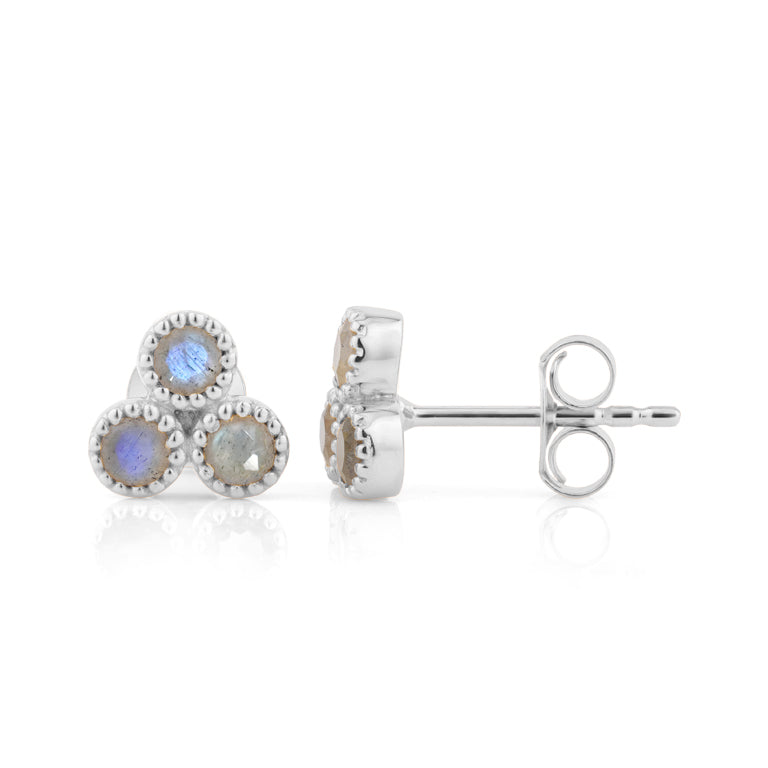 Ohrstecker HARRIET TRINITY Labradorit 3mm Silber EXPRESS
