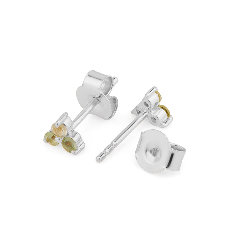 Ohrstecker TRINITY mit grünem Turmalin