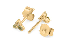 Ohrstecker TRINITY mit grünem Turmalin