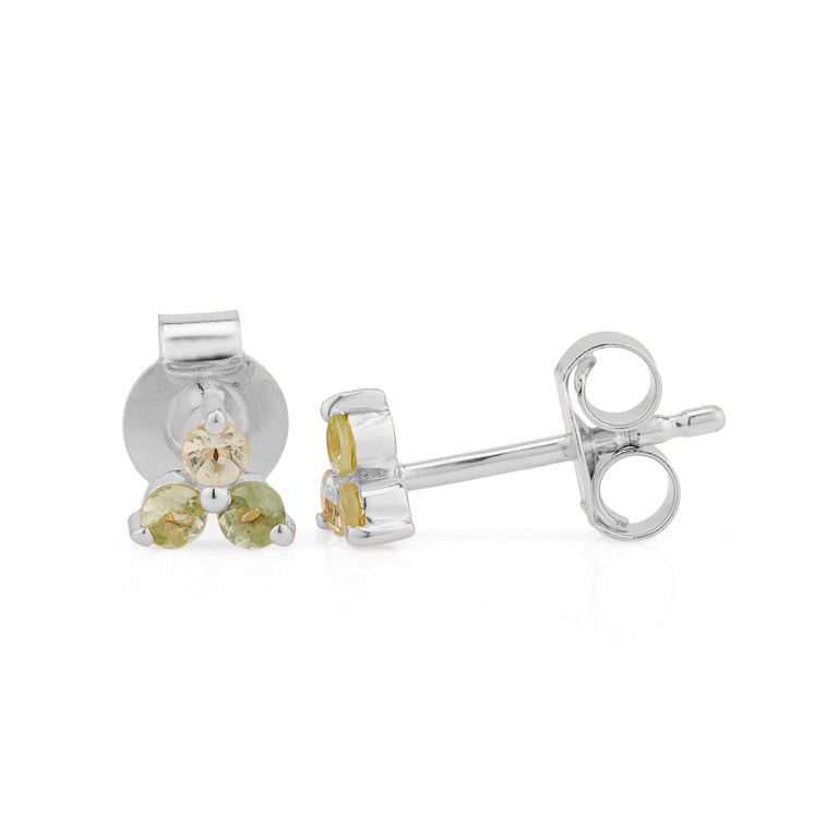 Ohrstecker TRINITY mit grünem Turmalin