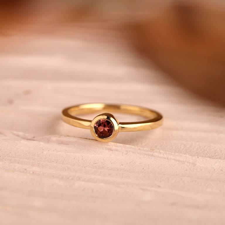 Ring JANAJA mit Rosaturmalin 4mm