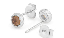 Ohrstecker TWIST  mit Rauchquarz 4mm