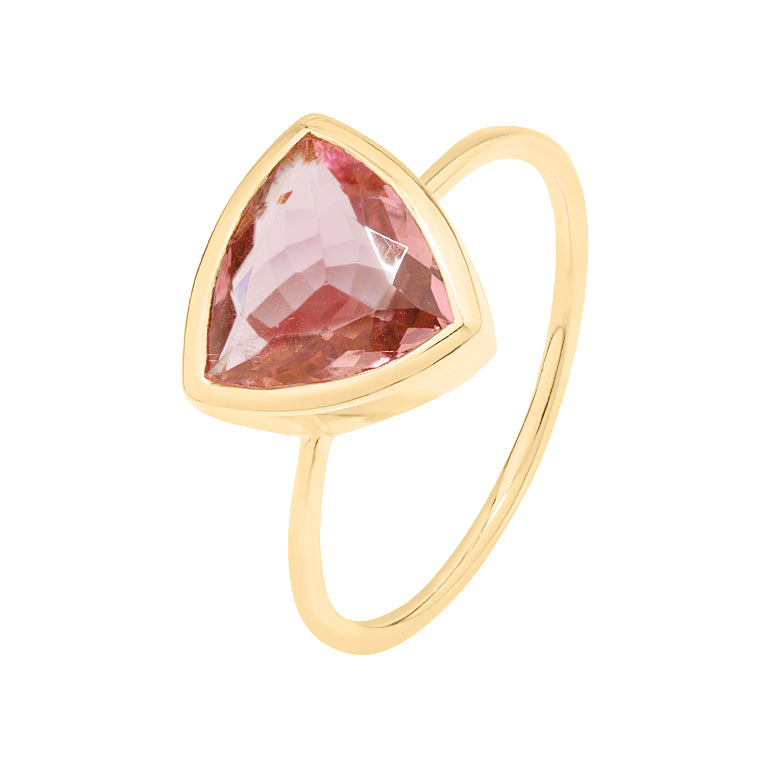 Unikate Ring mit Rosaturmalin 18k Gold