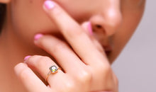 Unikate Ring mit Grünturmalin 18k Gold