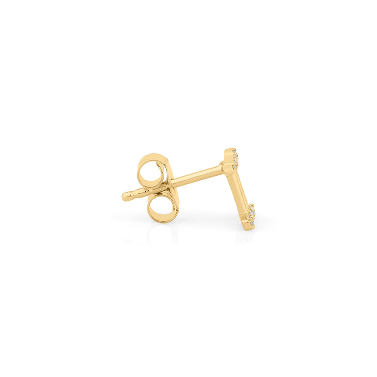 Sternzeichen Ohrstecker ZWILLINGE GEMINI mit Diamanten